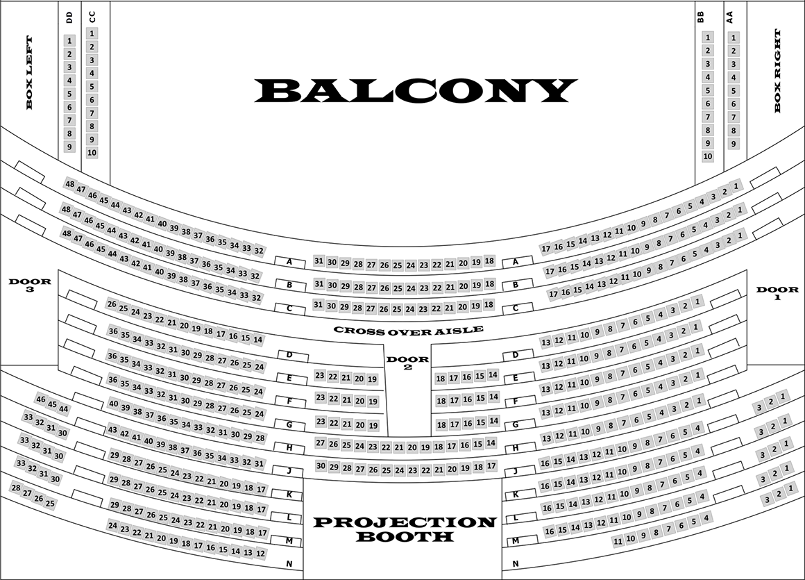 Mother Lode Theatre Balcony Seating Chart