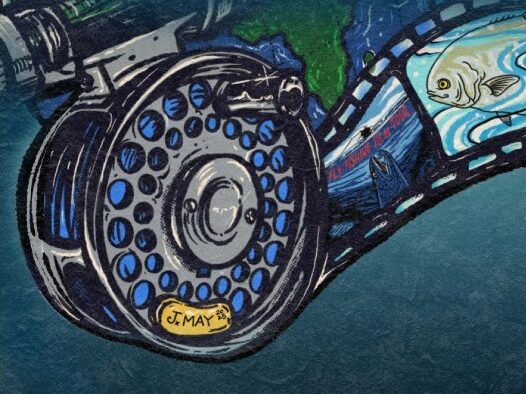 Event image - The Fly Fishing Film Tour - illustration of fly fishing reel